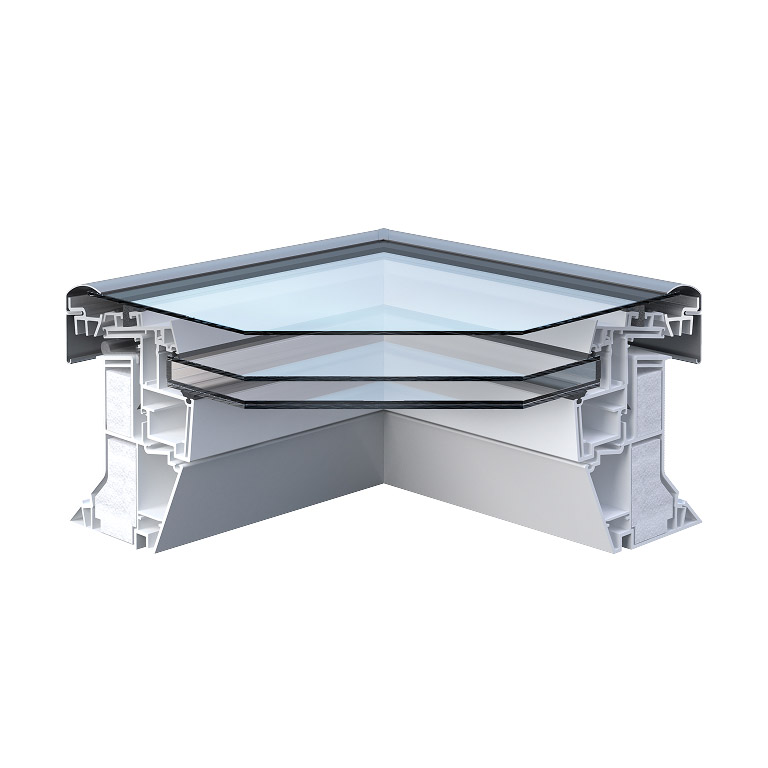 Flachdachfenster Profilschnitt