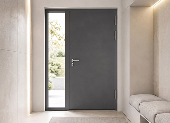 Aluminium Haustür mit Seitenteil Aluminium Haustür mit Seitenteil