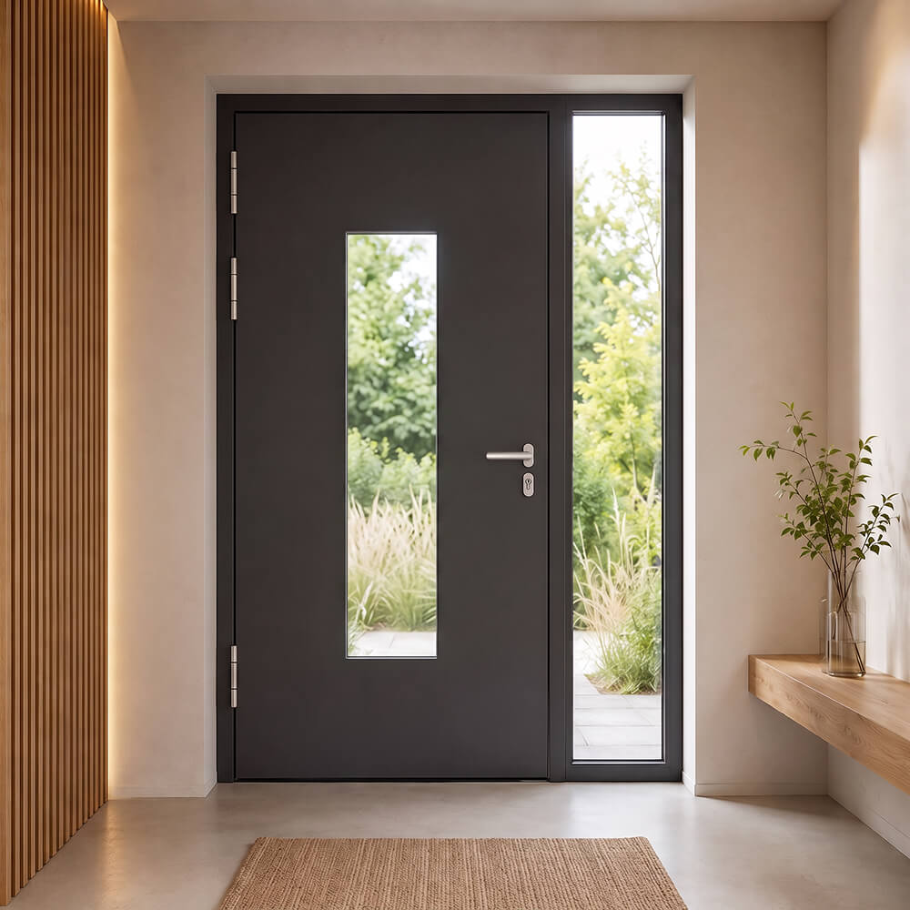 Alu-Haustür Baden Einbausituation innen