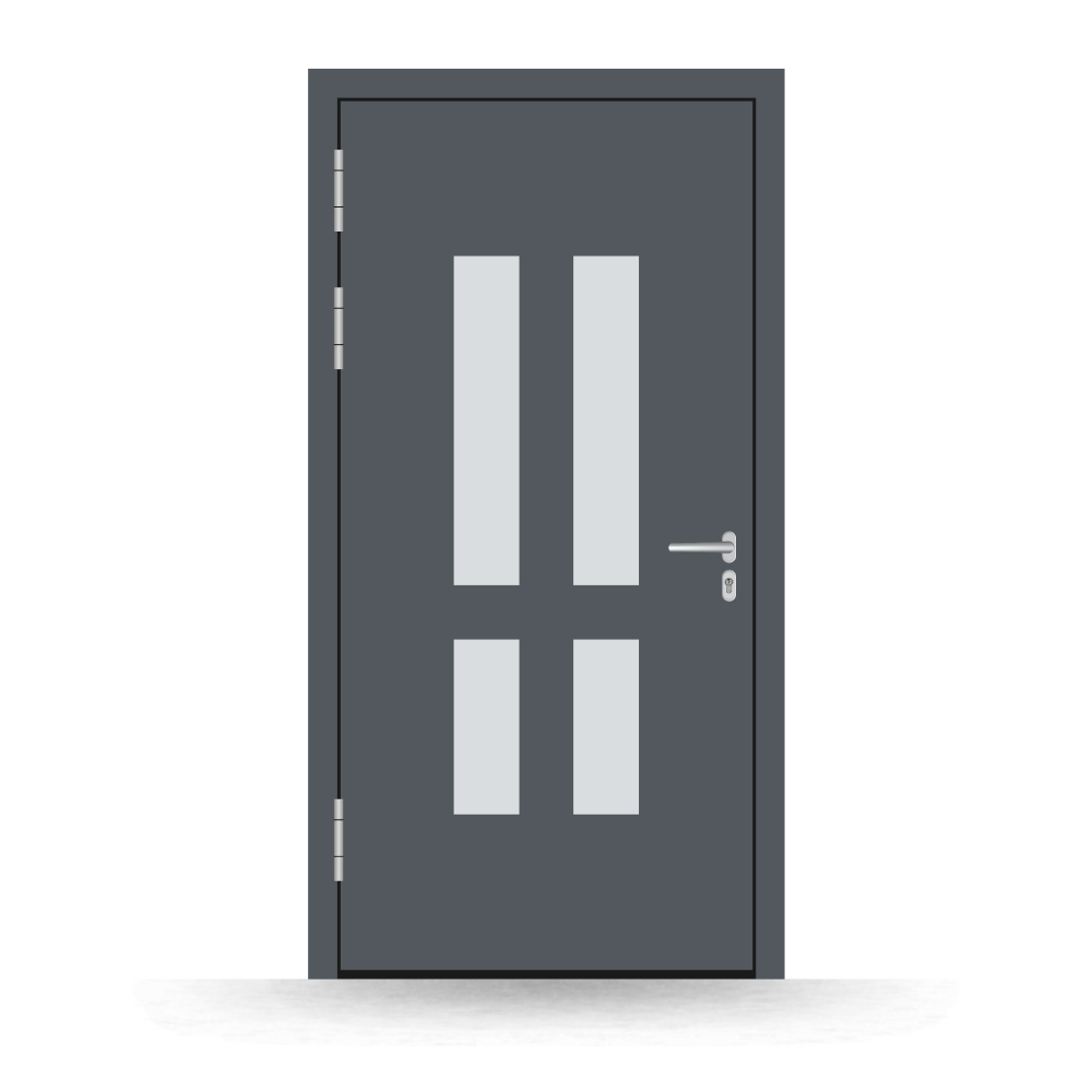 Alu-Haustür Reutte innen