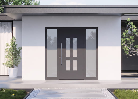 Schüco Haustür in Anthrazit