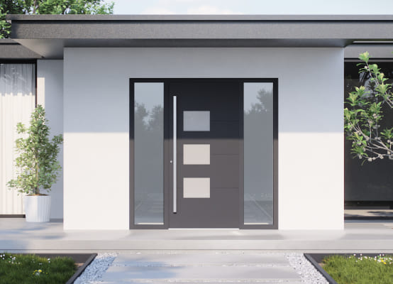 Schüco Haustür in Anthrazit Schüco Haustür in Anthrazit