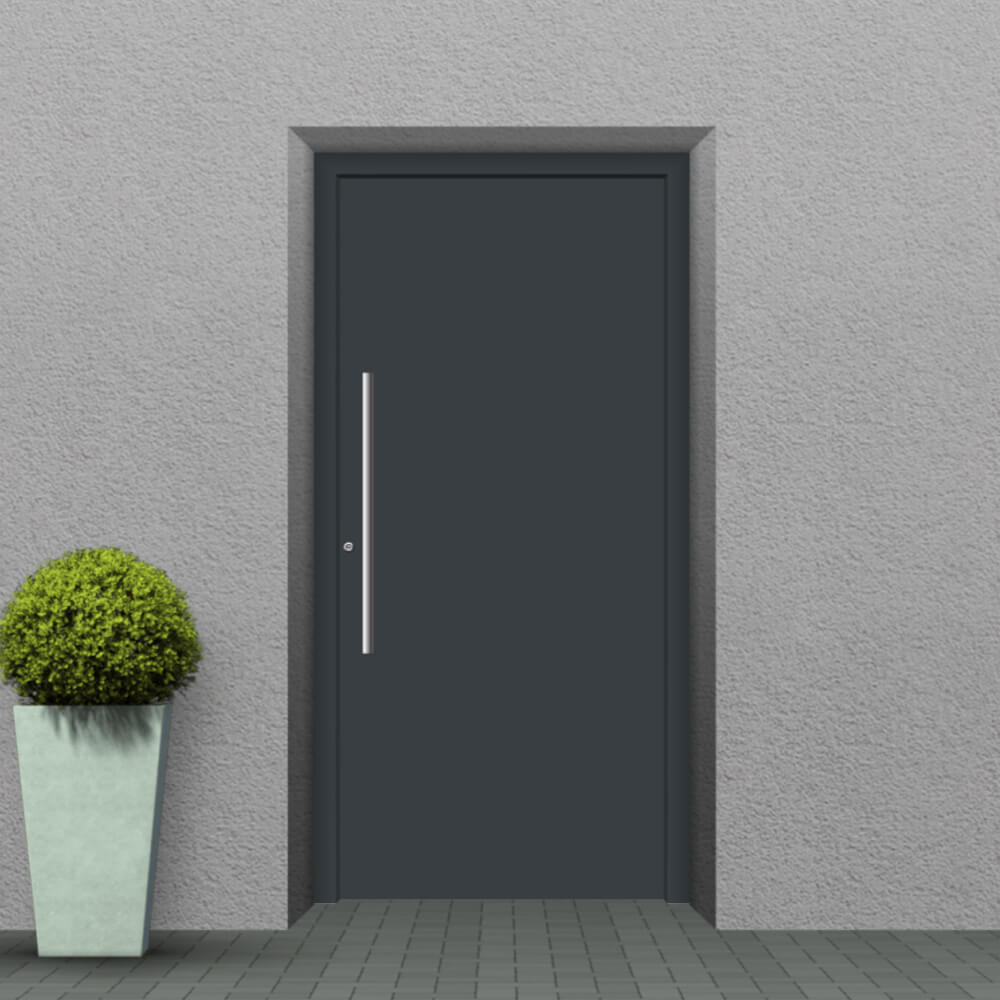 Einbausituation Haustür 100x210 cm Anthrazit