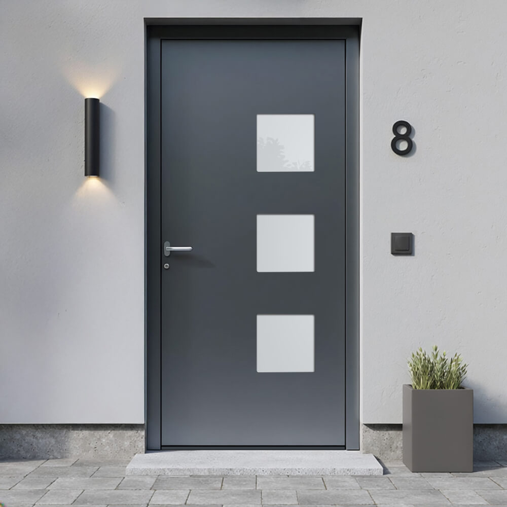 Alu-Haustür Leutasch Einbausituation