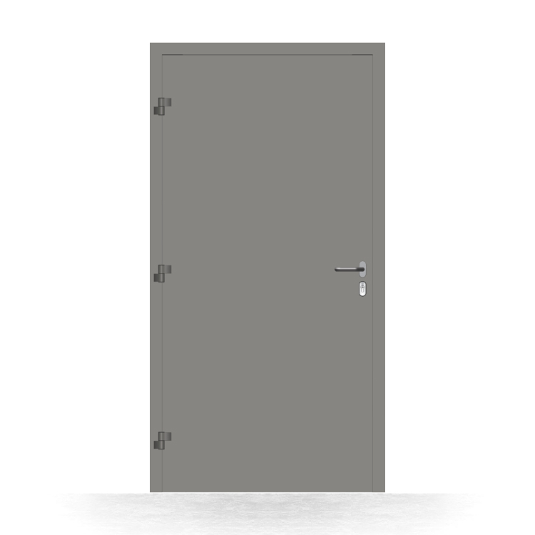 Alu-Haustür in RAL 9007 Graualuminium Innenansicht