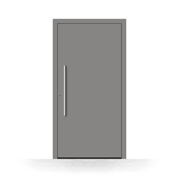 Alu-Haustür in RAL 9007 Graualuminium Außenansicht
