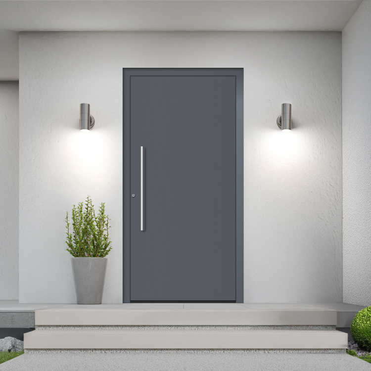 Aluminium Haustür Anthrazit