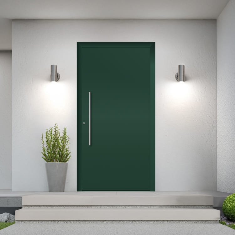 Aluminium Haustür Grün