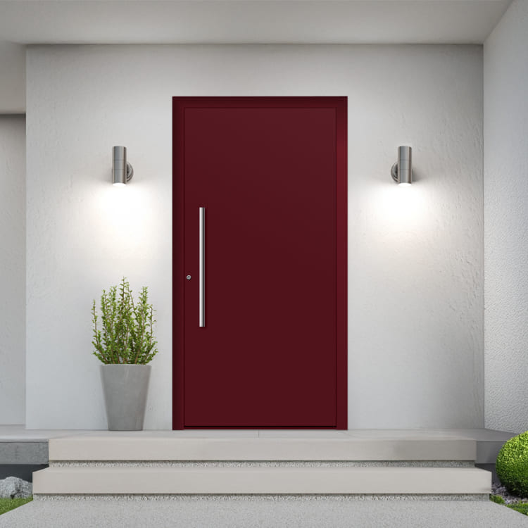 Aluminium Haustür Rot