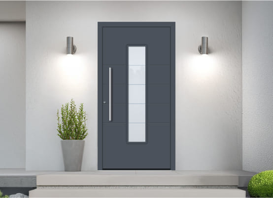 Haustür mit Glaseinsatz
