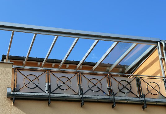 Terrassenüberdachung mit Glas