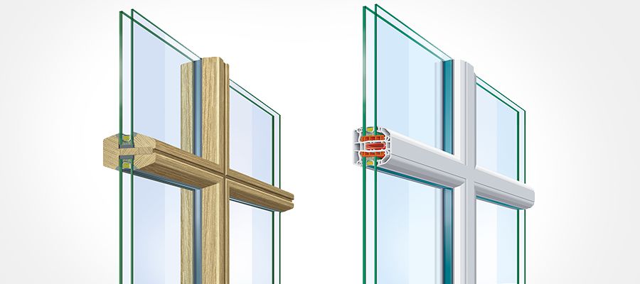 Glasteilende Sprossen für Fenster und Balkontüren