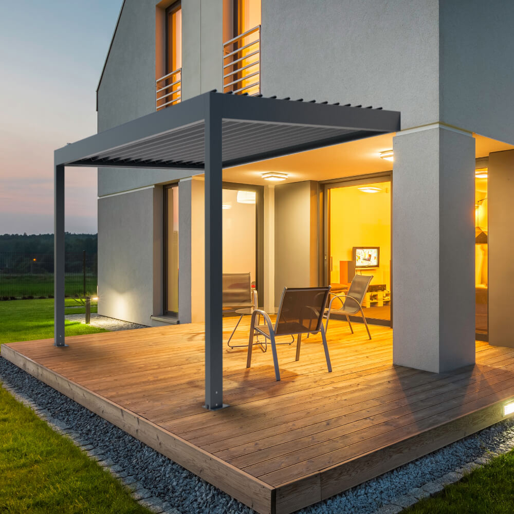 Anbaupergola Metall