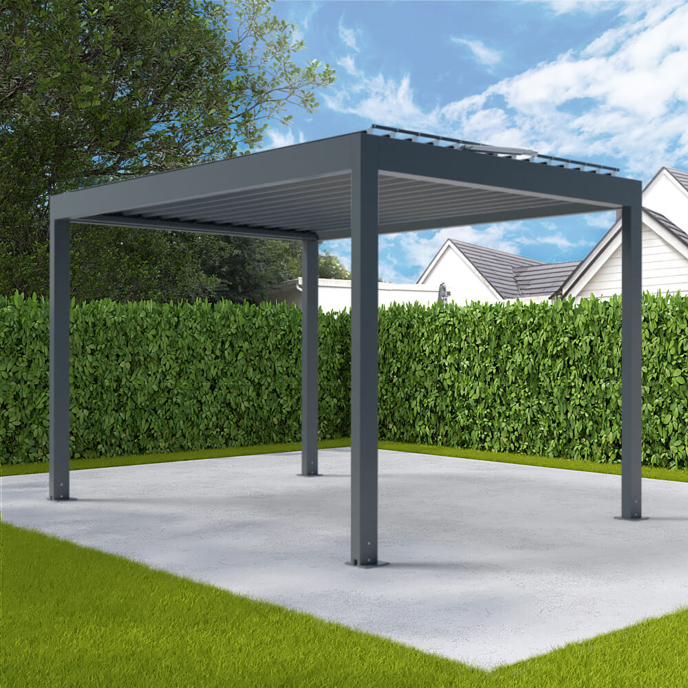 Freistehende Pergola Einbausituation
