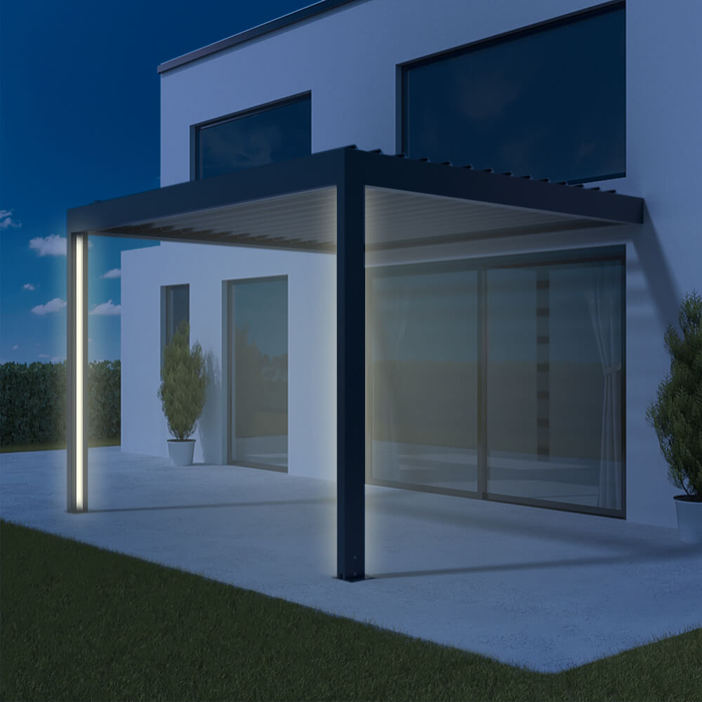 Pergola mit Beleuchtung