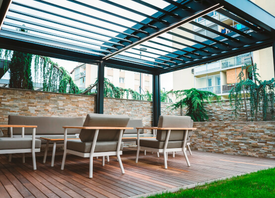 Pergola aus Aluminium