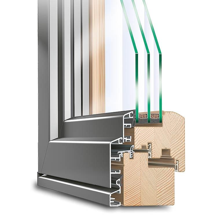 Holz-Alu Fenster IDEALU Classicline IV 78