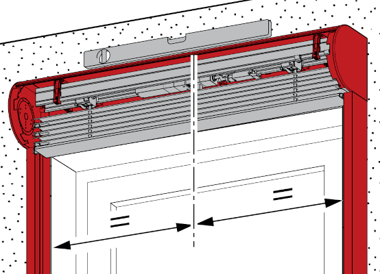 Vorbauraffstore ausrichten