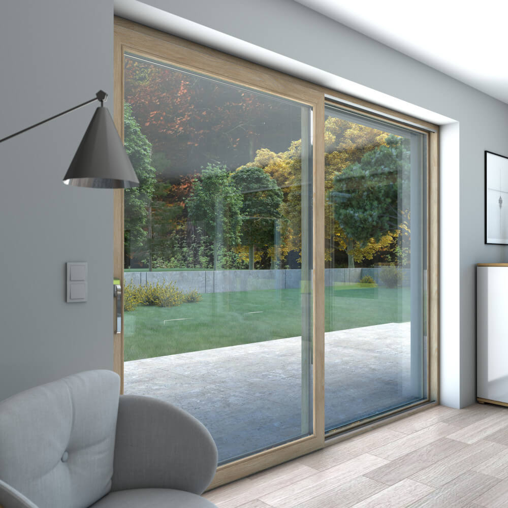 Smart-Slide mit Holzdekor