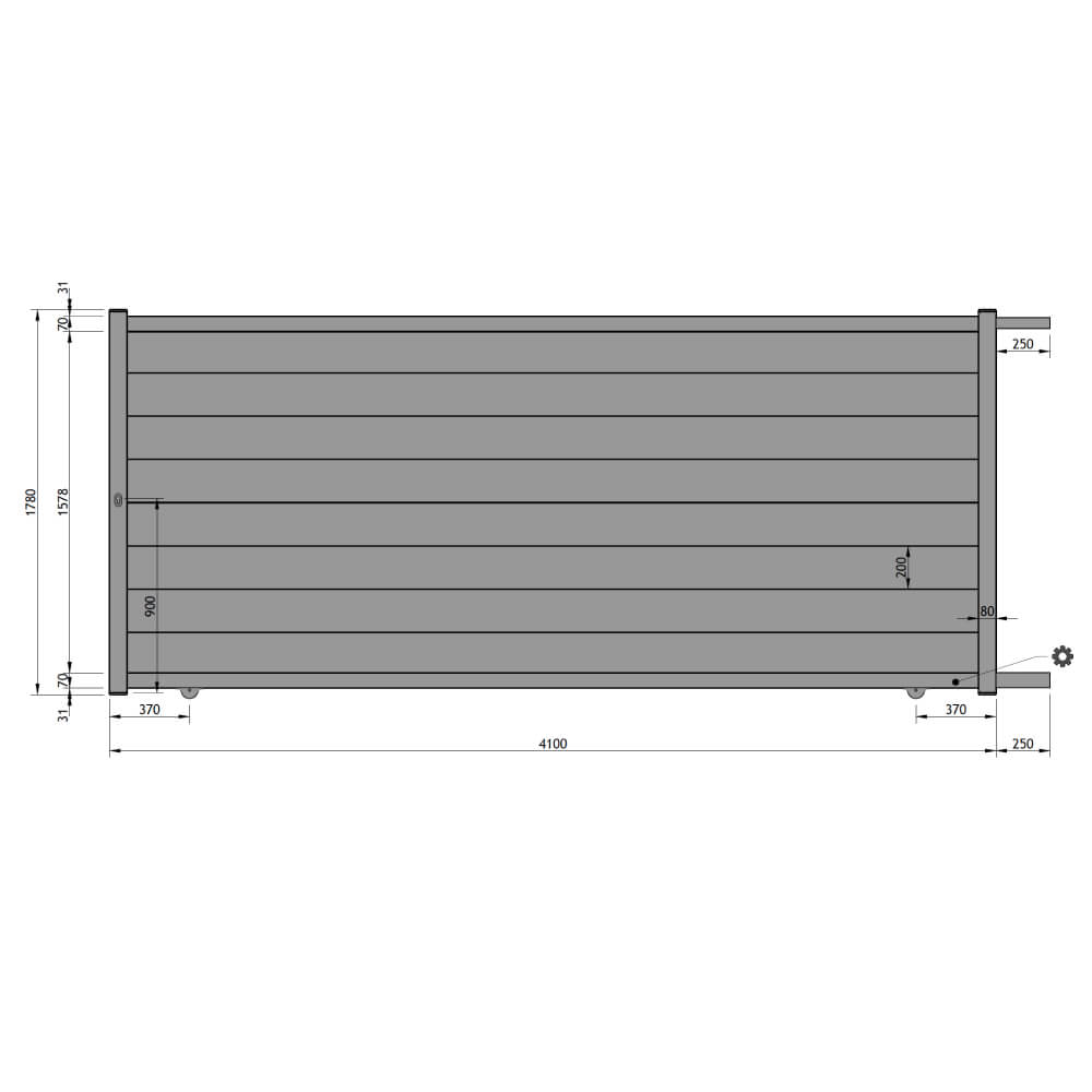 Schiebetor 4100 x 1780 mm