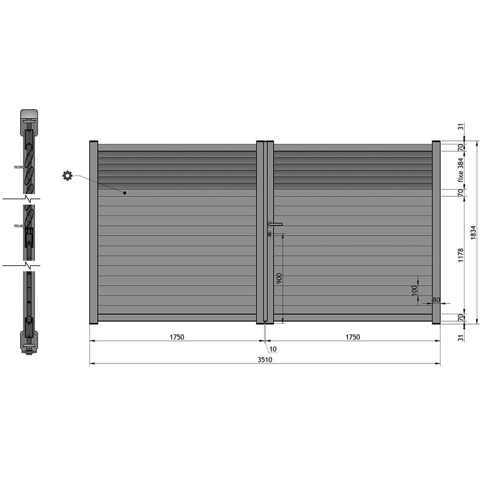 Doppeltor 3510 x 1834 mm