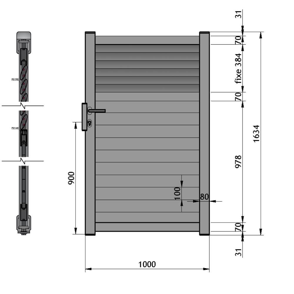Einzeltor 1000 x 1634 mm
