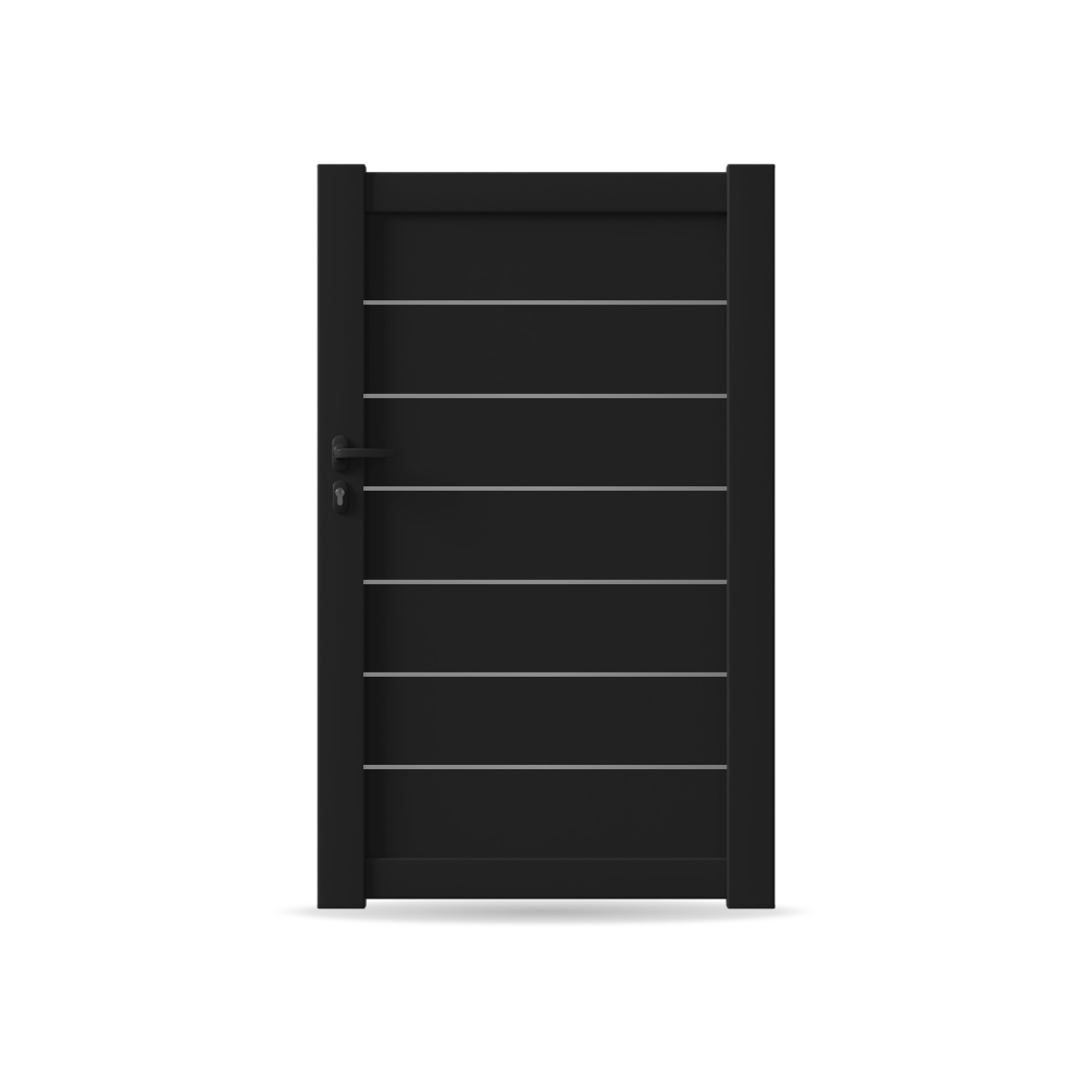 Einzeltor in Schwarz