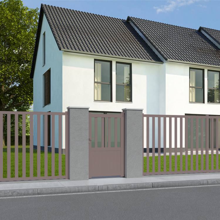 Einzeltor Graualuminium