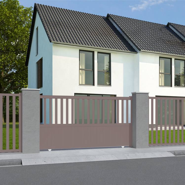 Schiebetor Graualuminium