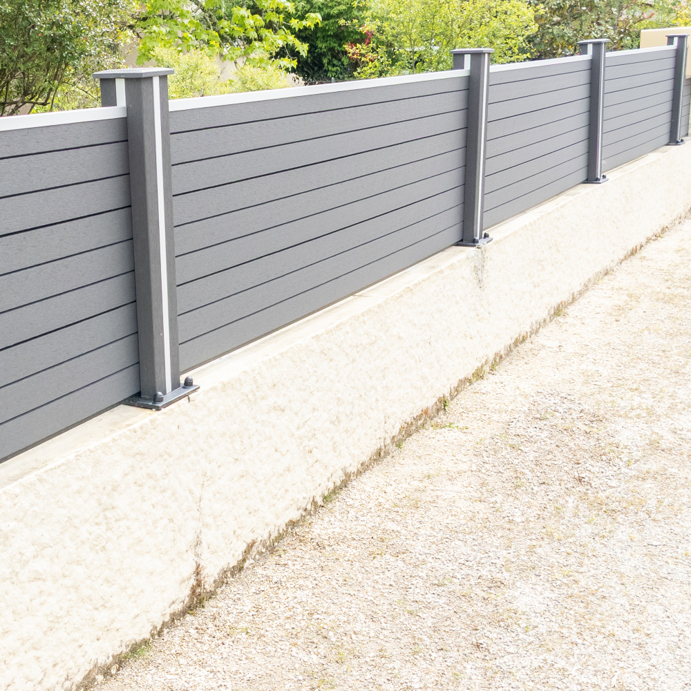 Zaun Grau Einbausituation Zaun Grau Einbausituation