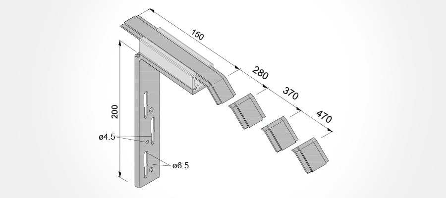 Fensterbankhalter für Gutmann GS 40