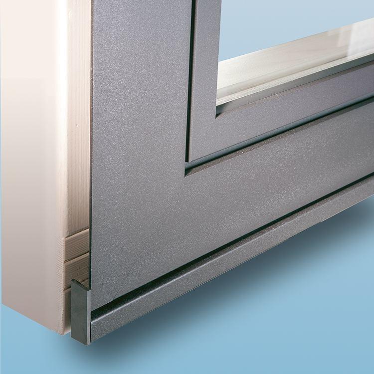 Flächenbündiges Holz-Alu-Fenster IDEAL Plano