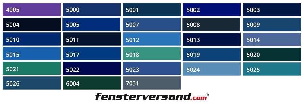 RAL-Farben Blau